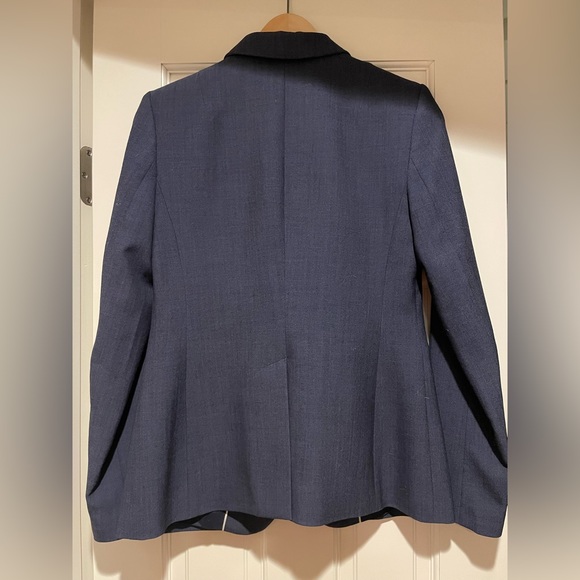Banana Republic Blue Wool Suit Jacket Size 0 - Picture 3 of 5